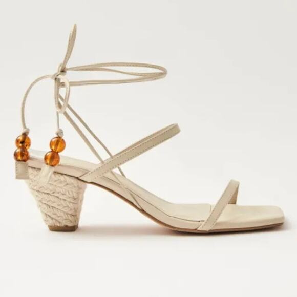 Alohas Lace Up Imani Espadrille Heel Sandals Size 40/ US 9 - Picture 1 of 12